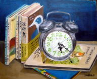 神戸市東灘区　絵画教室　小学生の油絵　中学生の油絵